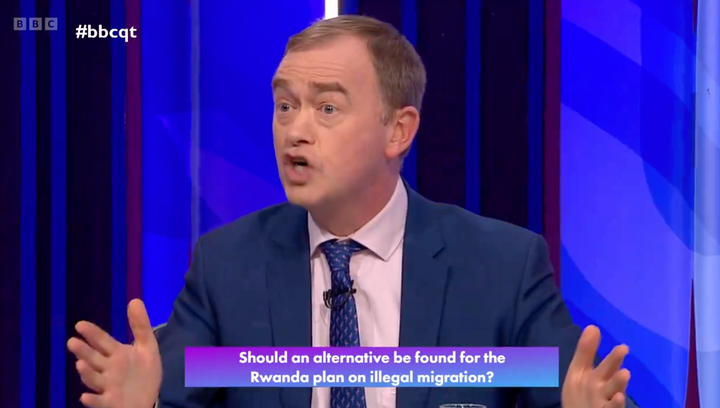 Tim Farron slammed the Rwanda scheme on BBC Question Time