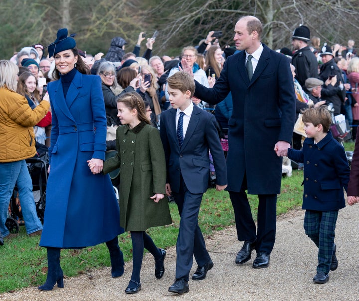 Kate with her family on Christmas Day