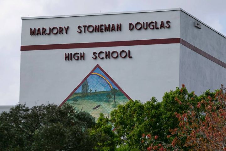 Marjory Stoneman Douglas High School in Parkland, Florida, on Feb. 13, 2021. (Matias J. Ocner/Miami Herald/Tribune News Service via Getty Images)