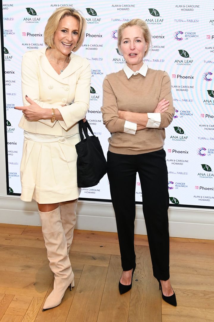 Emily Maitlis and Gillian Anderson together in March 2023