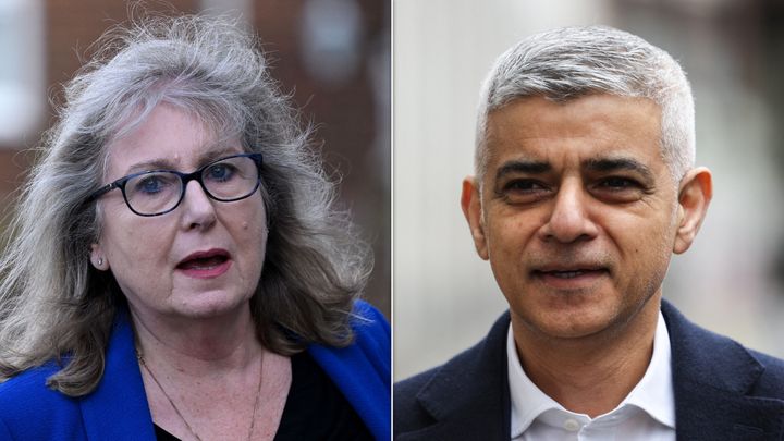 Tory Susan Hall running against Labour incumbent Sadiq Khan in the London mayoral race.