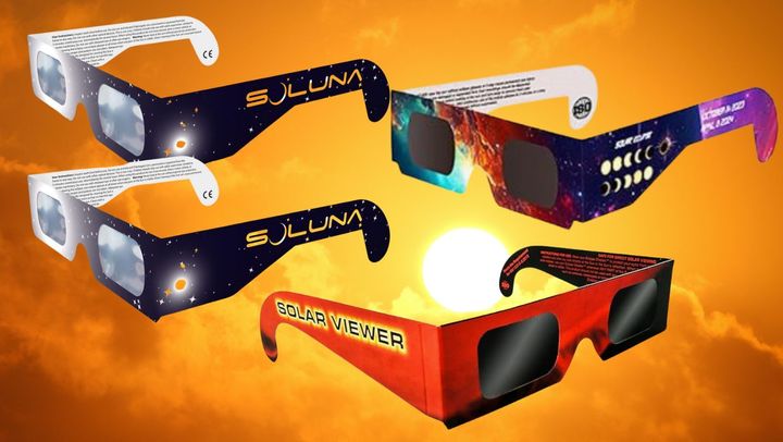 These eclipse viewing glasses are made with the correct solar filter lenses. 