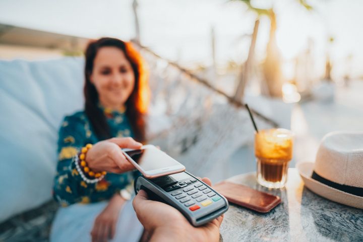Mobile payment on summer vacation