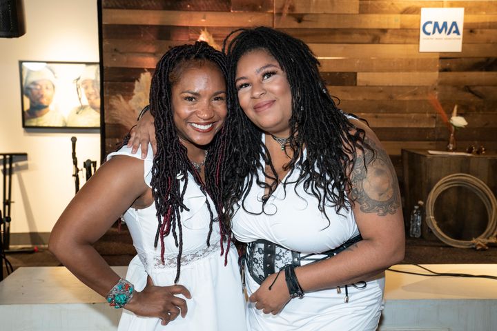 Country artist Miko Marks and Holly G attend the Black Excellence Brunch during CMA Fest 2023 in Nashville.