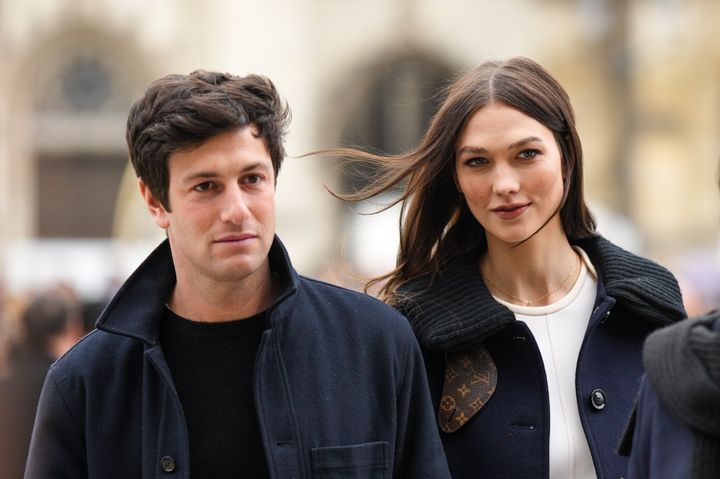 Josh Kushner and Karlie Kloss during Paris Fashion Week in January 2023. Kloss told the media she sees Life "as an uplifting and unifying voice in a chaotic media landscape."