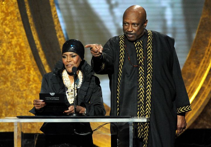 Actors Cicely Tyson and Louis Gossett Jr. onstage at the 40th NAACP Image Awards held at the Shrine Auditorium on February 12, 2009 in Los Angeles, California. (Photo by Jeff Kravitz/FilmMagic)