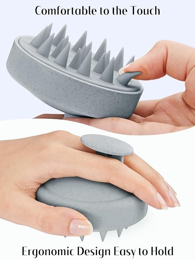 The Heeta shampoo scrubber and scalp massager features gentle silicone bristles and an ergonomic design.