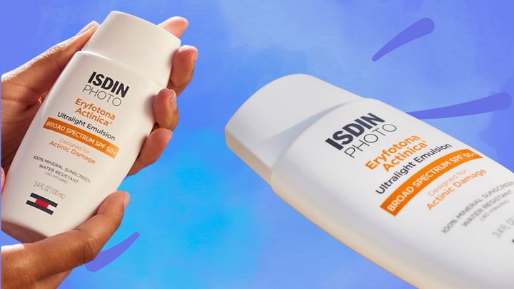 The Isdin sunscreen is as lightweight as a mineral SPF gets.