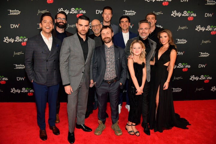 Michael Knowles, Matt Walsh, Ben Shapiro, Andrew Klavan, Billie Rae Brandt, Rosie Harper, David Cone, Jeremy Boreing, Jake Crain, Tyler Fischer, Jeremy Boreing, and Blain Crain attend the DailyWire+ Red Carpet Premiere of "Lady Ballers" on November 29, 2023 in Nashville, Tennessee. 