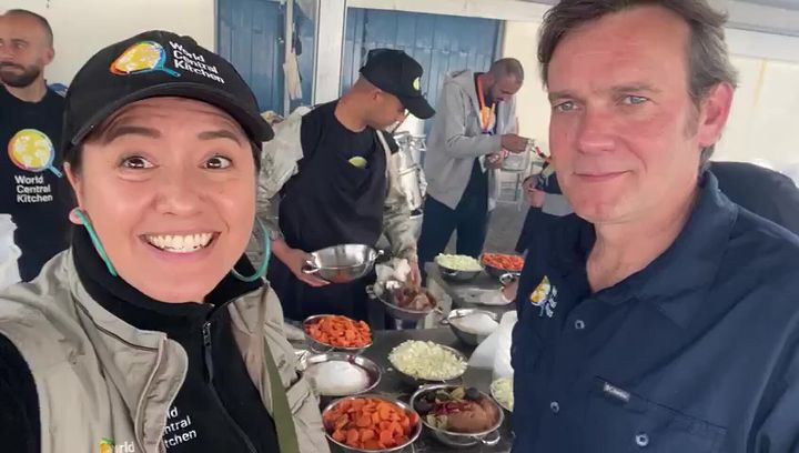 Australia's Lalzawmi “Zomi” Frankcom, left, and Chef Oli, right, employees of aid organization World Central Kitchen, were killed in an Israeli attack on April 2.