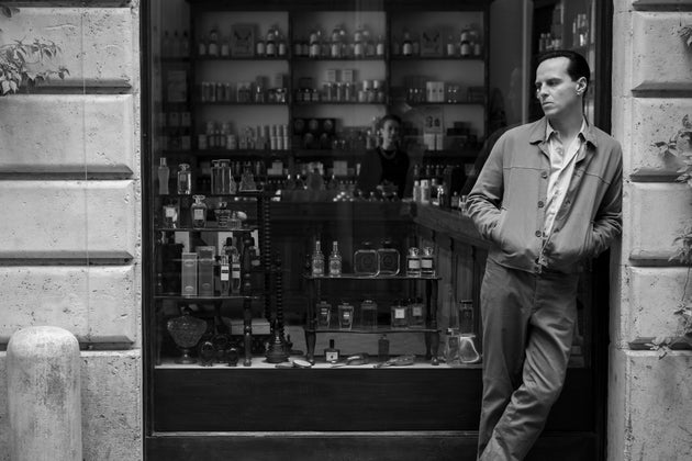 The crisp, black-and-white cinematography in 