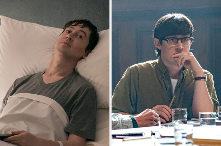 Alex Sharp in 3 Body Problem (left) and The Trial Of The Chicago 7 (right)