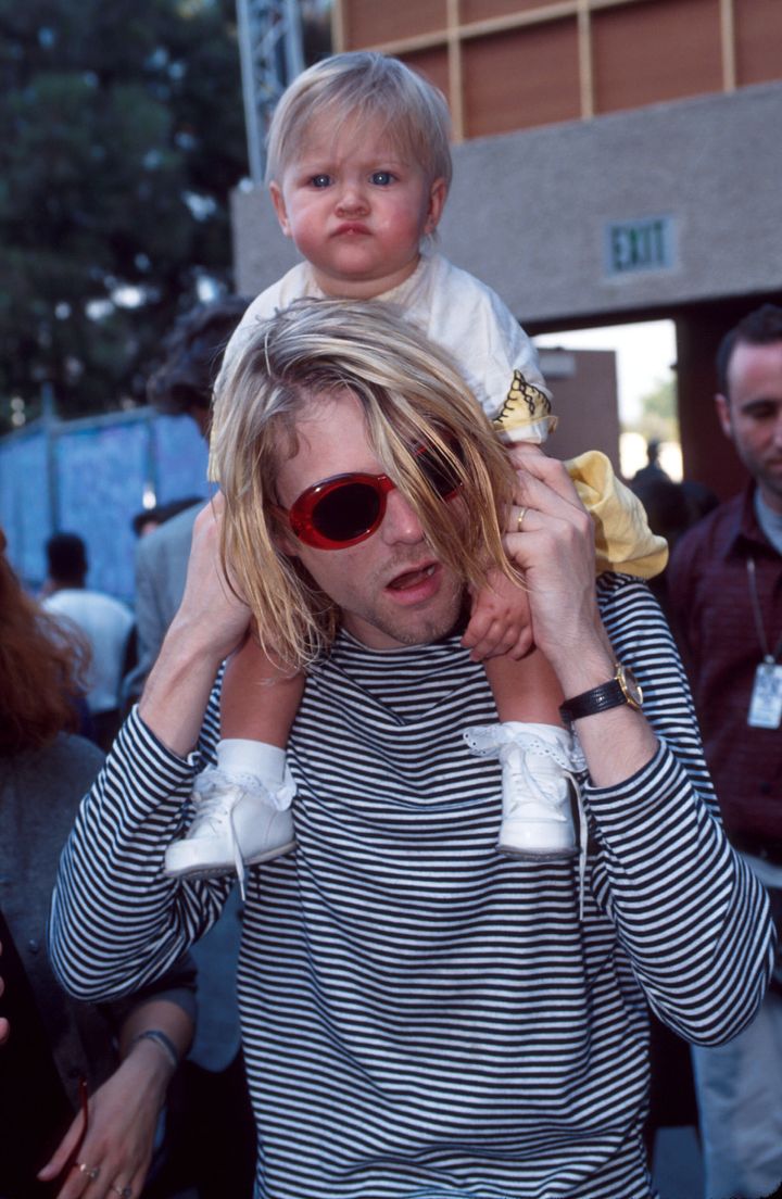 Kurt Cobain and Frances Bean Cobain in 1993. 