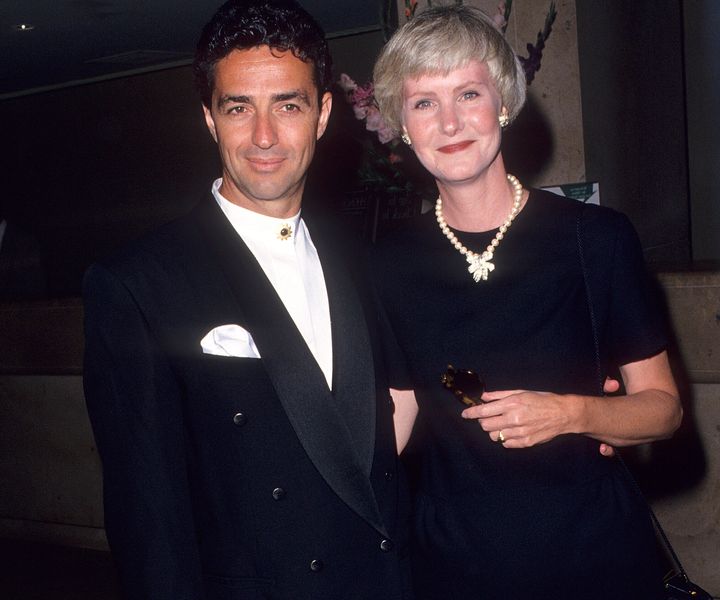 Actor Stephen Schnetzer and actress Nancy Snyder attend the Second Annual Comedy Hall of Fame Induction Ceremony on August 28, 1994.