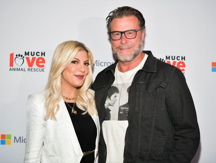 Spelling and McDermott attend an animal rescue event in 2019. The couple were married for 18 years before separating in June last year.