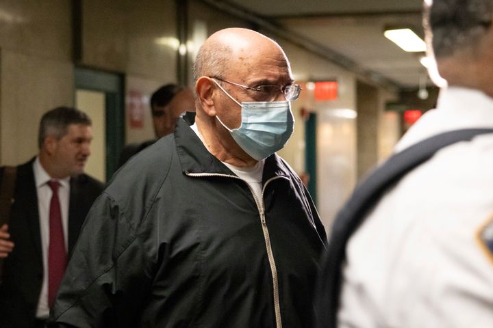 Allen Weisselberg, a former longtime executive in Donald Trump’s real estate empire, arrives at a court in New York, on April 10, 2024.
