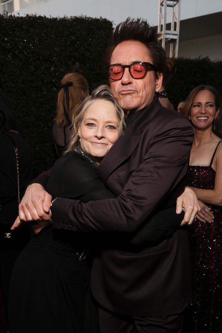 Foster and Downey shared a hug at the 81st Golden Globe Awards earlier this year.