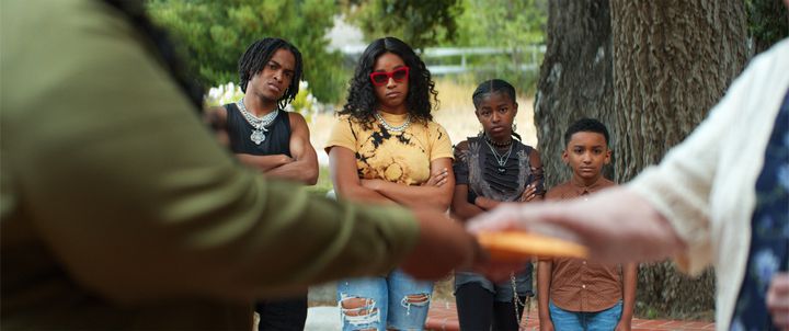 (L to R) The capable Donielle T. Hansley Jr., Simone Joy Jones, Ayaami Sledge and Carter Young attempt to breathe new life into an unnecessary remake of the white-centric 1991 cult classic. But the film's existence raises familiar questions.