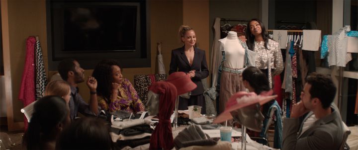 Nicole Richie's awkward portrayal of Rose, Tanya's (Jones) fashion brand boss, makes you wonder whether it's the performance, the writing or the direction that needed some tailoring there.
