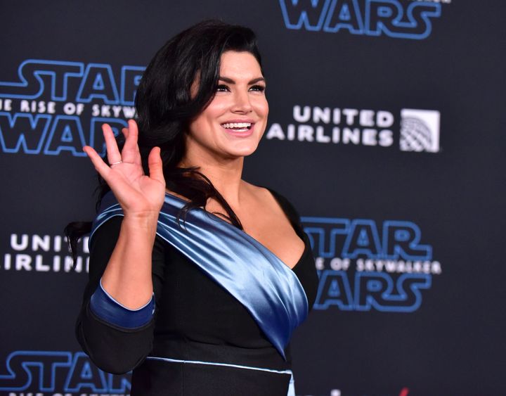 Gina Carano attends the 2019 premiere of "Star Wars: The Rise Of Skywalker" in Hollywood. Disney filed a motion to dismiss a lawsuit from Carano on Tuesday night.