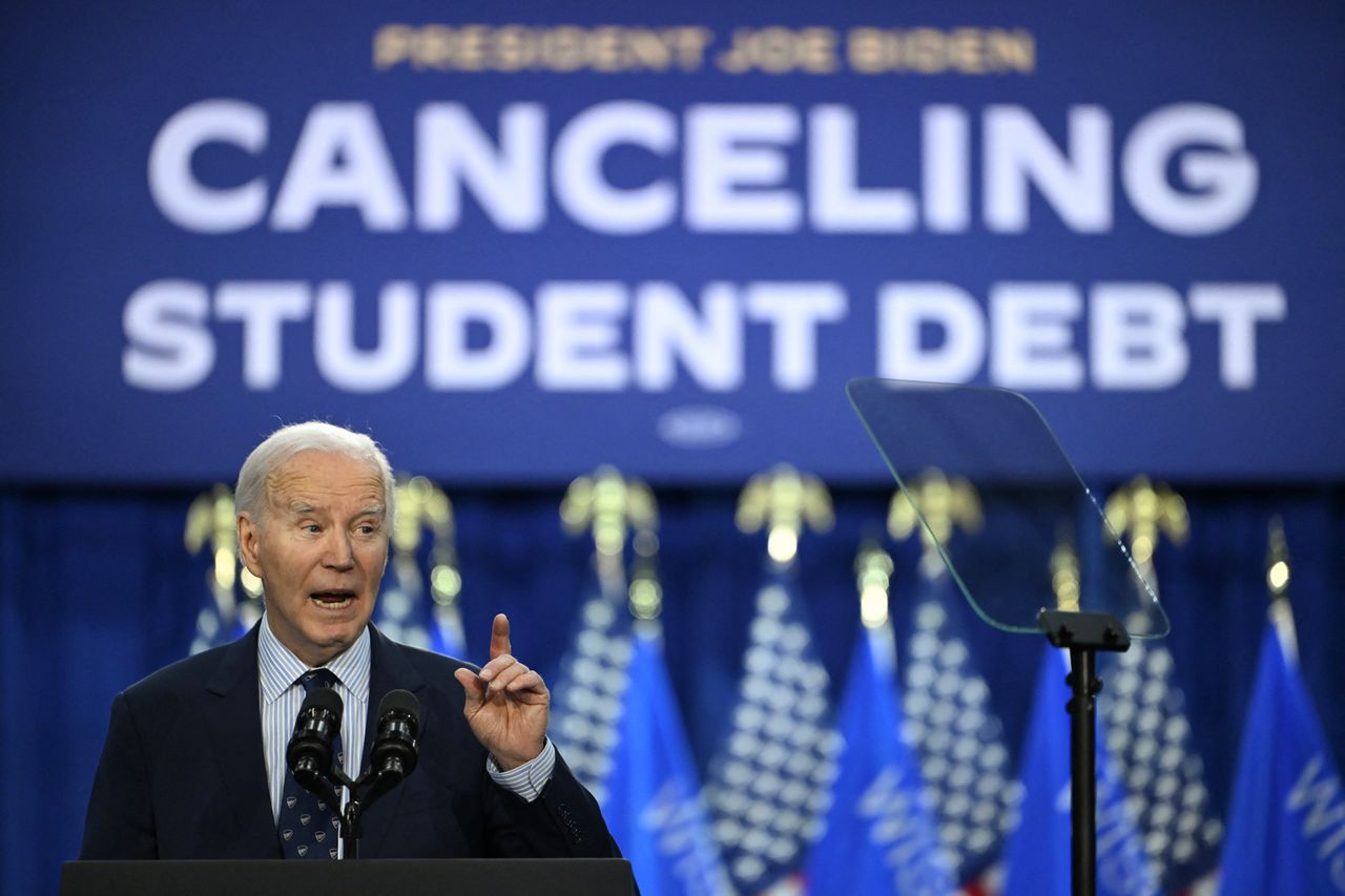 Biden talked about his student loan debt relief proposals at Madison Area Technical College on April 8. Hopefully some students were invited to attend the event.