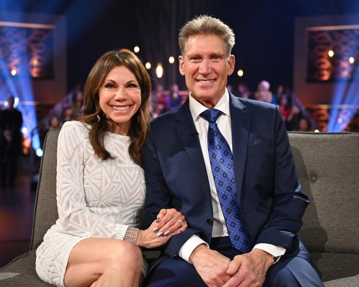 Theresa Nist, left, and Gerry Turner appear on the finale of "The Golden Bachelor."