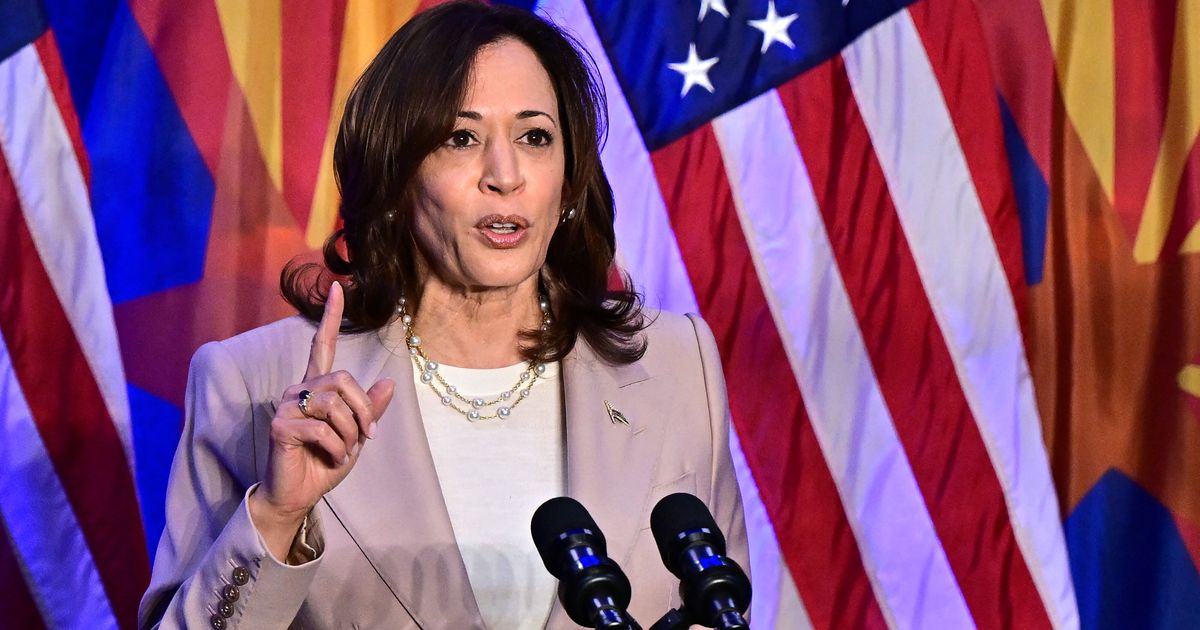Vice-President Kamala Harris criticizes Donald Trump over abortion restrictions during campaign rally in Arizona