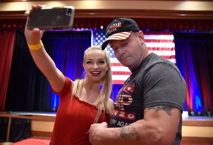 Bobbitt, pictured with TV personality Mindy Robinson, at a Nevada Republican election event in Las Vegas in 2018.