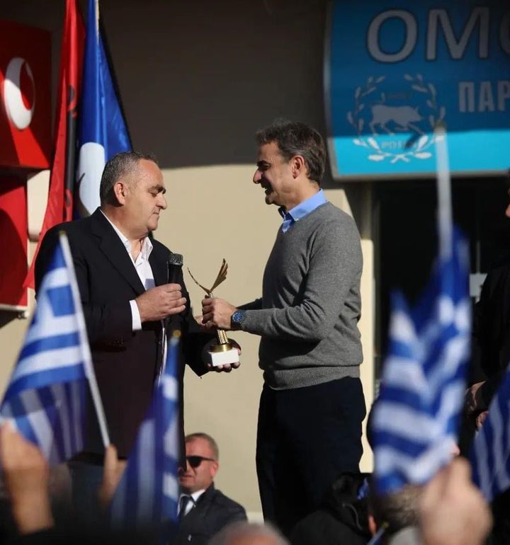 Κυριάκος Μητσοτάκης και Φρέντη Μπελέρης από παλαιότερη συνάντηση τους, όταν ο πρωθυπουργός επισκέφθηκε την Αλβανία