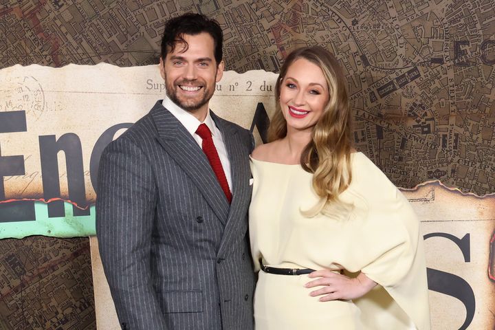 Henry Cavill and Natalie Viscuso at the Enola Holmes 2 premiere in 2022