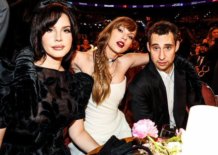 Lana Del Rey, Taylor Swift and Jack Antonoff at the 2024 Grammys