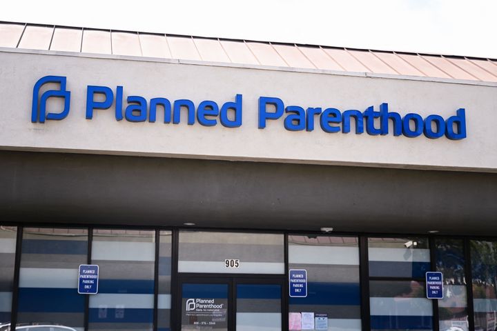 Planned Parenthood signage is displayed outside of a health care clinic in Inglewood, California. A former Marine was sentenced Monday to nine years in prison after throwing a Molotov cocktail at a similar medical clinic in 2022.