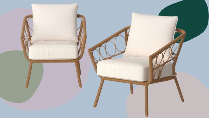 The Britanna outdoor patio chairs by Target's Threshold brand are on sale for $165 off. 