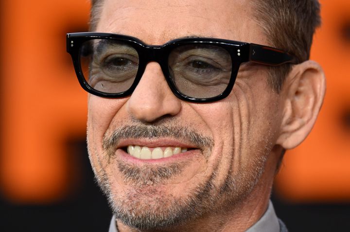 Robert Downey Jr at the premiere of Oppenheimer a year ago