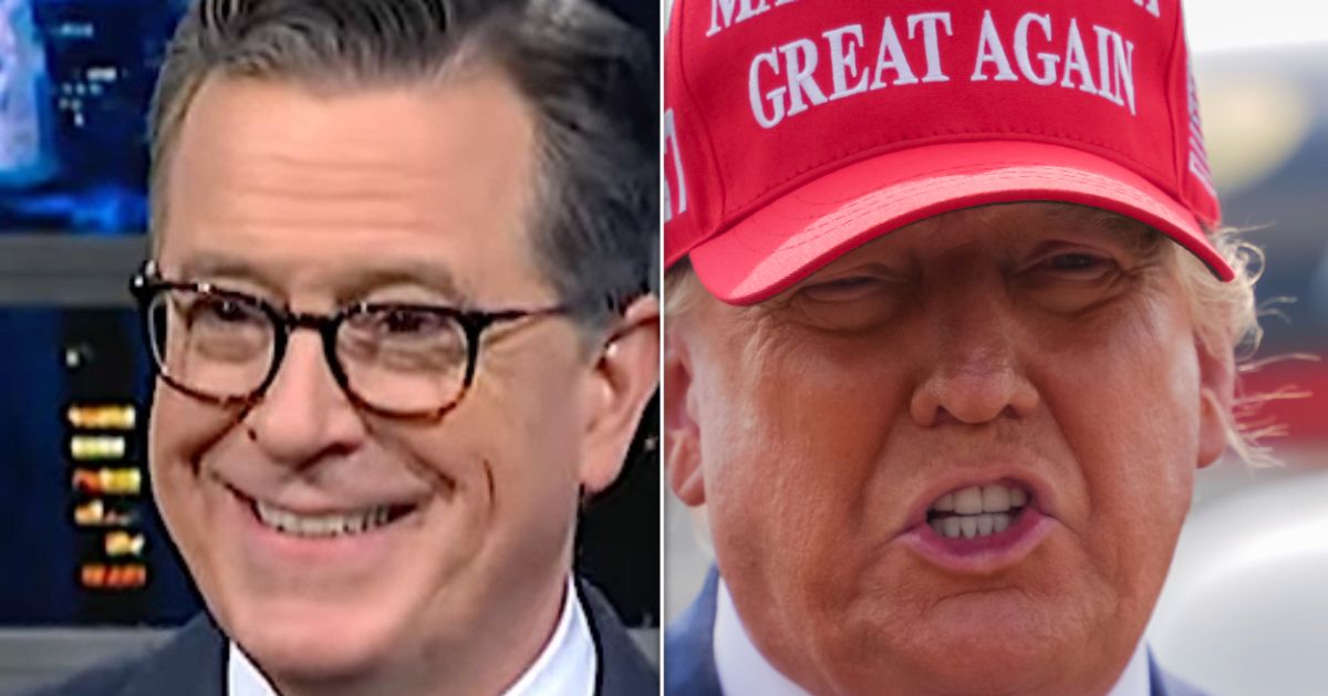 Uh-Oh: Stephen Colbert Spots Courtroom Sketch Where Trump Was Caught In The Act