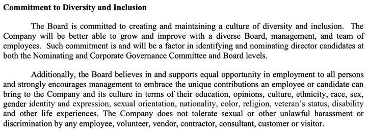 The text from Trump Media's "Corporate Governance Guidelines."