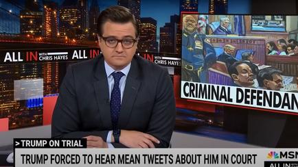 Chris Hayes Checks On Trump's 'Fragile Ego' After Hearing Mean Tweets About Himself In Court