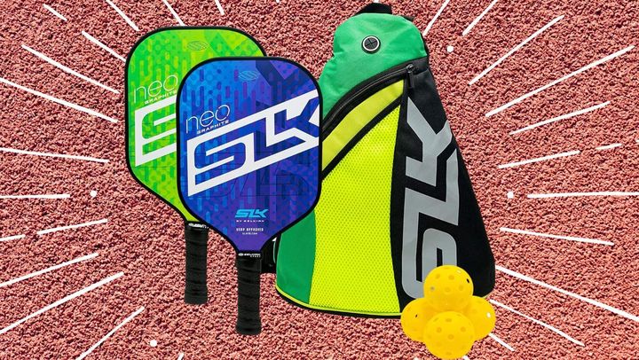 The Selkirk pickleball set comes with two paddles, four balls and a bag. 