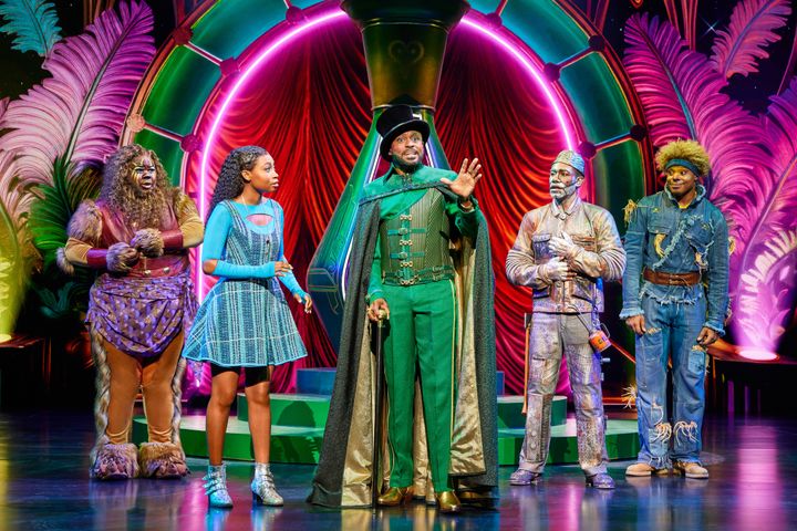 From left: Kyle Ramar Freeman, Nichelle Lewis, Wayne Brady, Phillip Johnson Richardson and Avery Wilson in "The Wiz," which opened on Broadway April 17. 