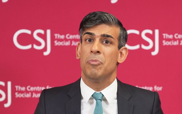 Rishi Sunak delivers a speech on welfare reform at the Centre for Social Justice yesterday.