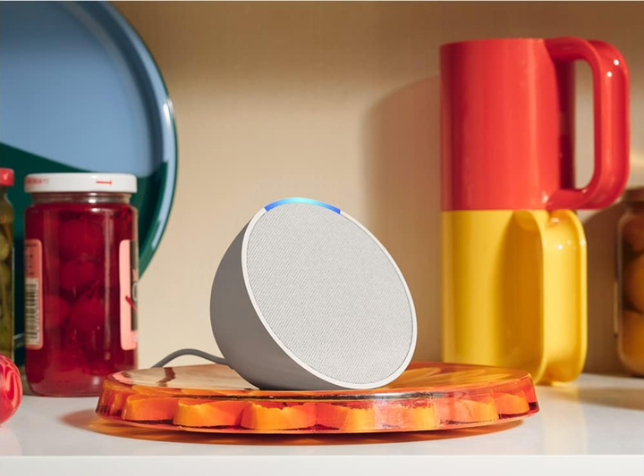 The Amazon Echo Pop smart speaker comes in four colors.