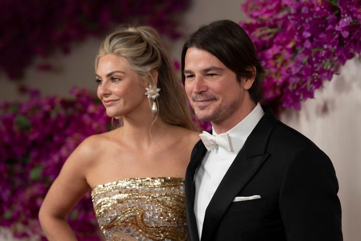 Josh Hartnett, right, and wife Tamsin Egerton attend the Academy Awards in March 2024.