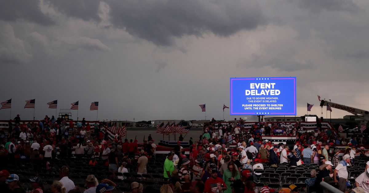 Trump Cancels Rally Due To Weather, Proving The Difficulty Of Balancing Trial And Campaign