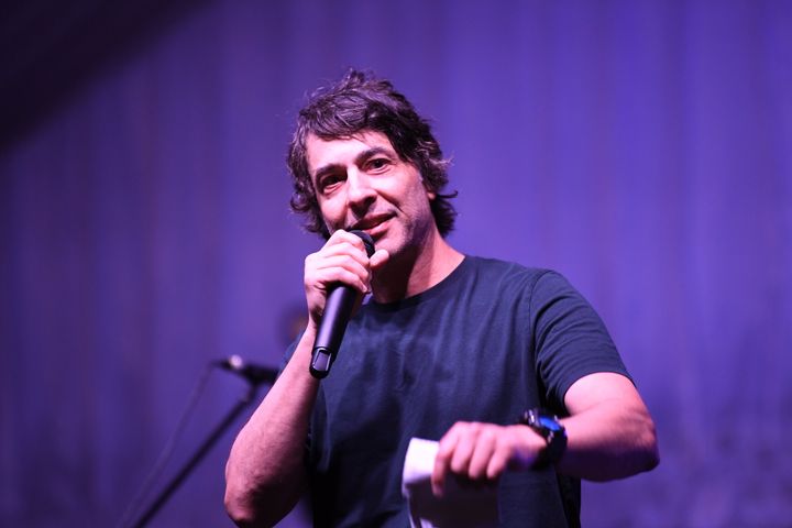 Barker performs MC duties at Wild Aid 2023 in Byron Bay, Australia. In a statement, he said it was a "very tough call" to ask the mother to leave his recent performance in Melbourne.