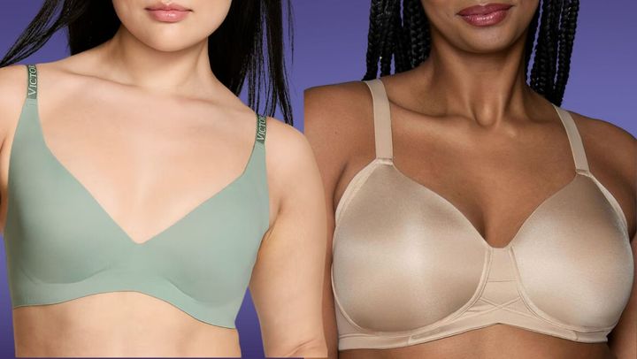 A push-up T-shirt bra and a smoothing wireless bra. 