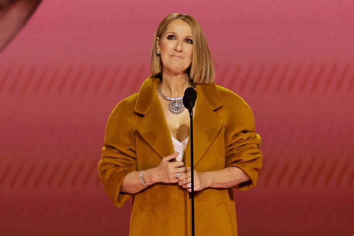 Celine Dion at the Grammys in February