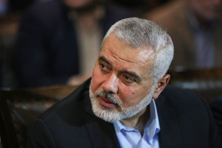 Hamas political chief Ismail Haniyeh, shown here at a March 1, 2017, meeting of Hamas officials in Doha, Qatar, recently met with President Recep Tayyip Erdogan of Turkey, where Hamas already has an office.
