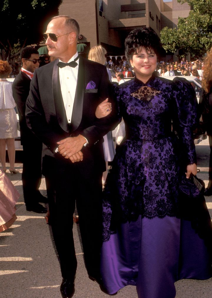 Burke with her husband, Gerald McRaney, at the 43rd Annual Primetime Emmy Awards in 1991. The two married in 1989 and have been together ever since. 