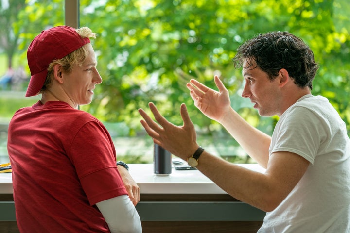 Art (Mike Faist) and Patrick (Josh O'Connor) in a scene from "Challengers."