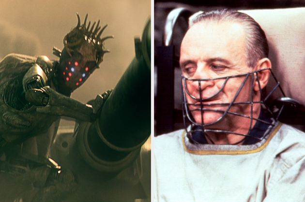 Anthony Hopkins' Rebel Moon character (left) and in The Silence Of The Lambs (right)